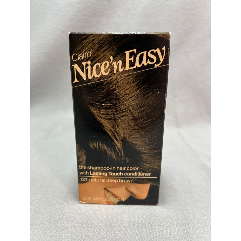 NOS Clairol Nice‎ 'n Easy Hair Color 121 Natural Deep Brown Vintage 1983 Prop